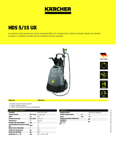 Informations sur le produit