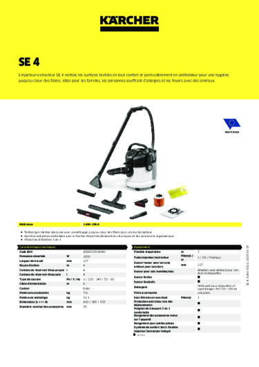 Informations sur le produit