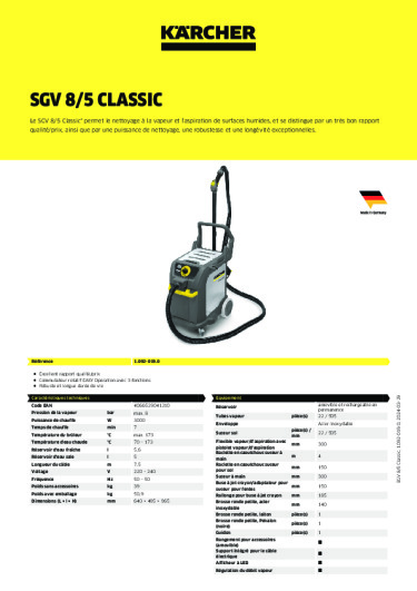 Informations sur le produit