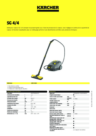 Informations sur le produit