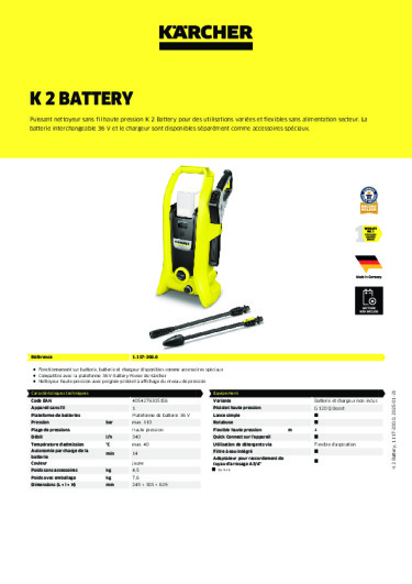 Informations sur le produit