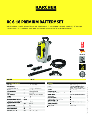 Informations sur le produit