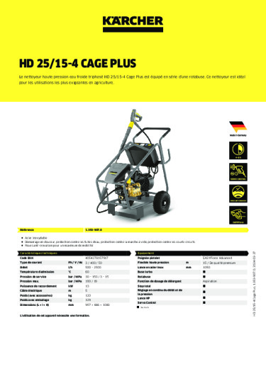 Informations sur le produit