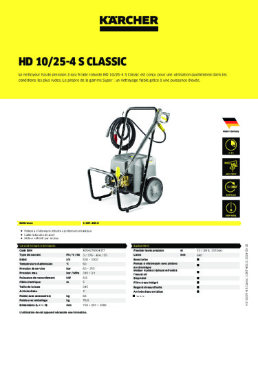 Informations sur le produit