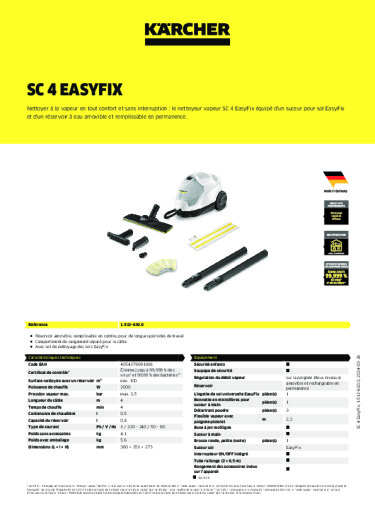 Informations sur le produit