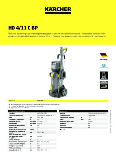 Informations sur le produit