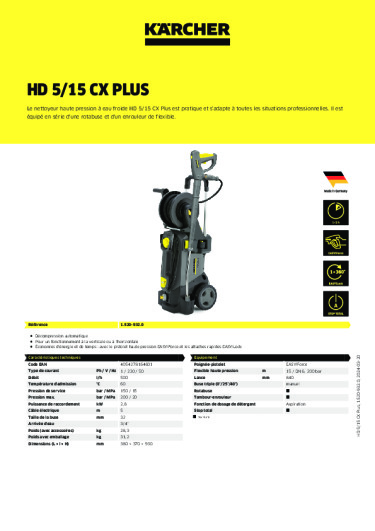 Informations sur le produit