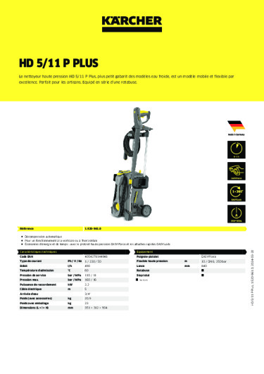 Informations sur le produit