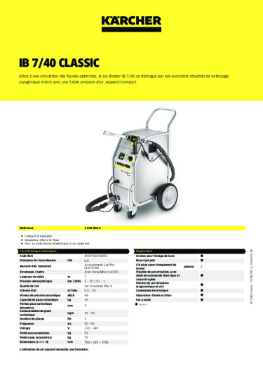 Informations sur le produit