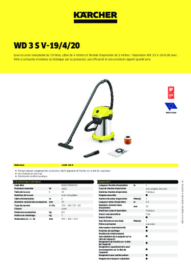 Informations sur le produit