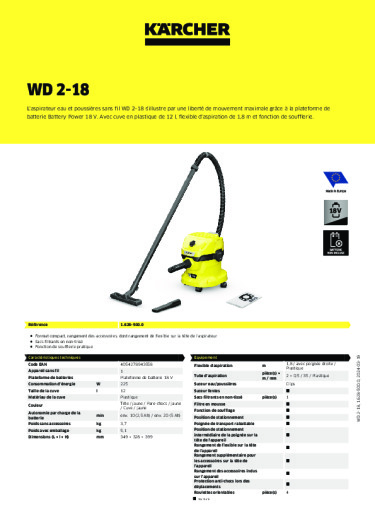 Informations sur le produit