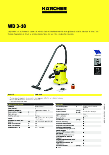 Informations sur le produit