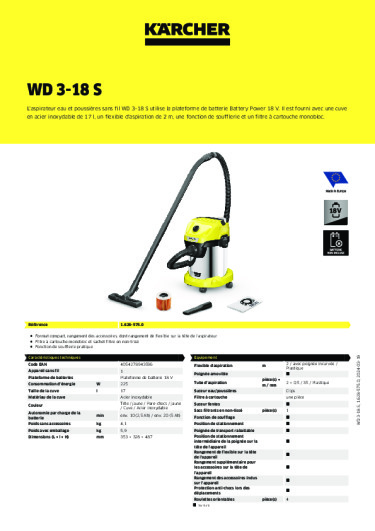 Informations sur le produit