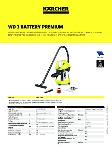 Informations sur le produit