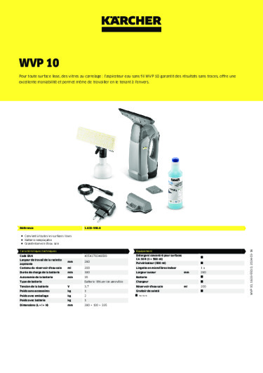 Informations sur le produit