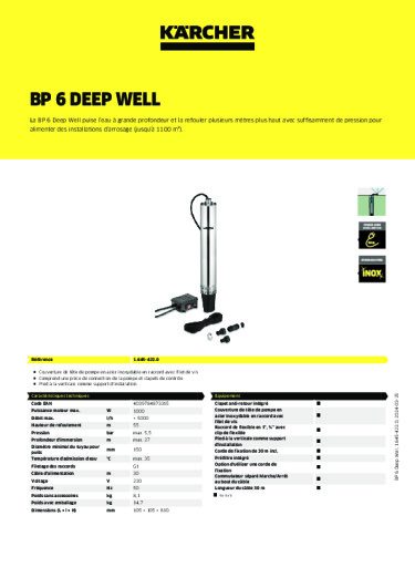 Informations sur le produit