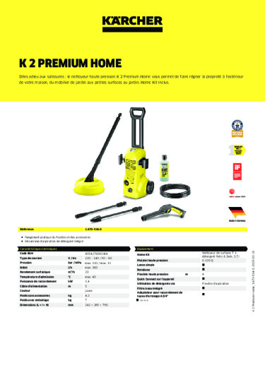 Informations sur le produit