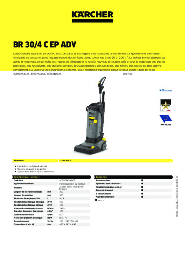 Informations sur le produit