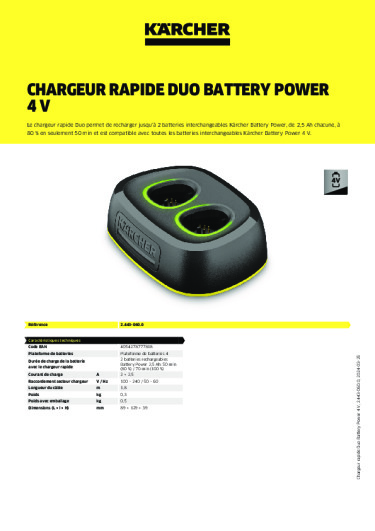 Informations sur le produit