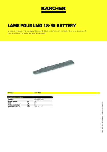 Informations sur le produit