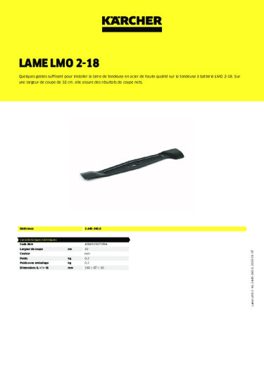 Informations sur le produit