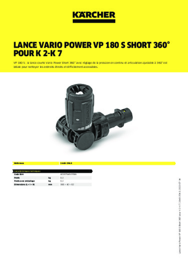 Informations sur le produit