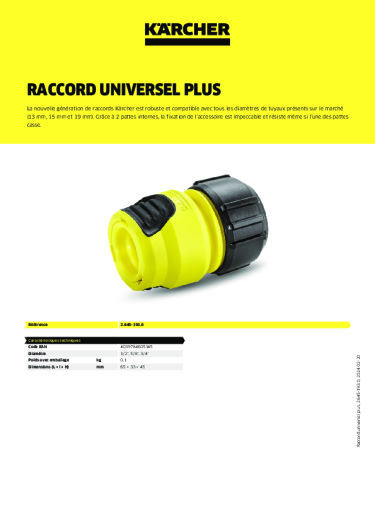 Informations sur le produit