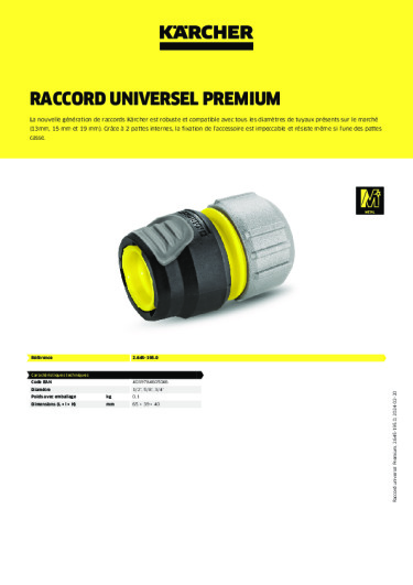 Informations sur le produit