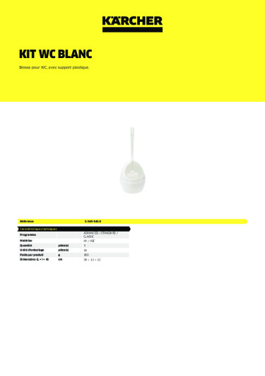 Informations sur le produit