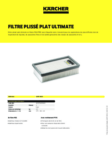 Informations sur le produit