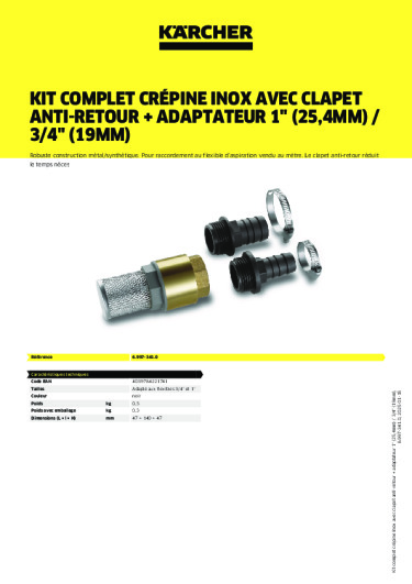 Informations sur le produit