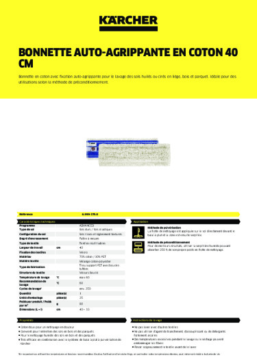 Informations sur le produit