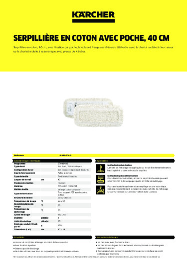 Informations sur le produit