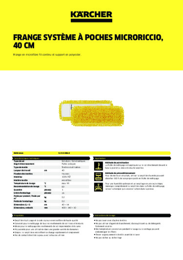 Informations sur le produit