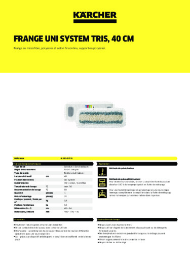 Informations sur le produit