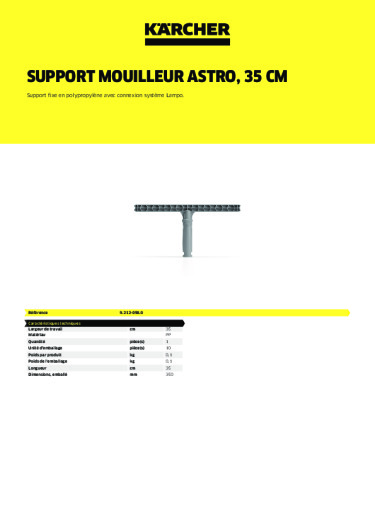 Informations sur le produit