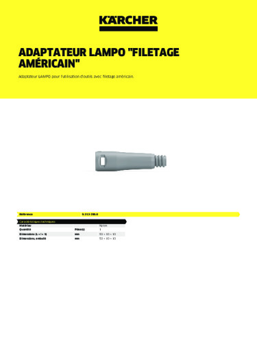 Informations sur le produit