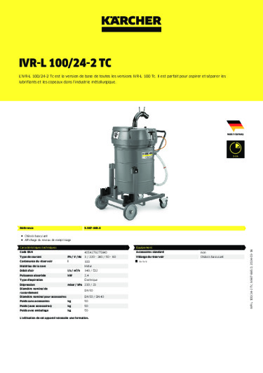 Informations sur le produit