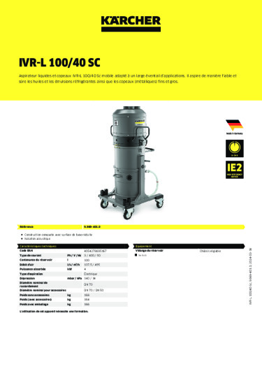 Informations sur le produit