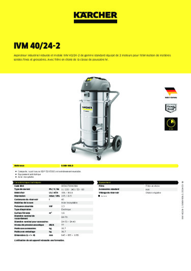 Informations sur le produit