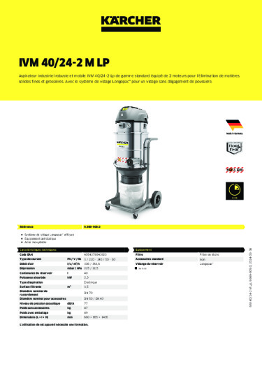 Informations sur le produit