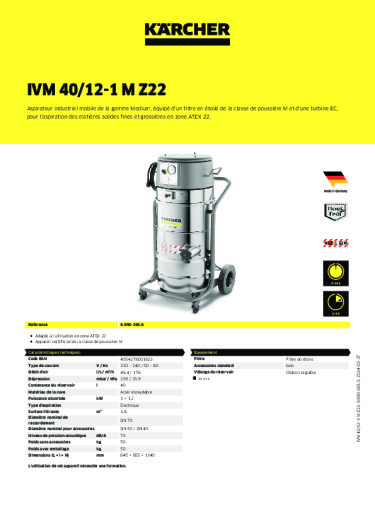 Informations sur le produit