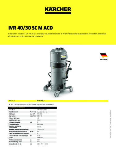 Informations sur le produit