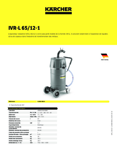 Informations sur le produit