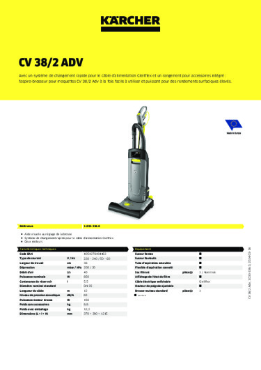 Informations sur le produit