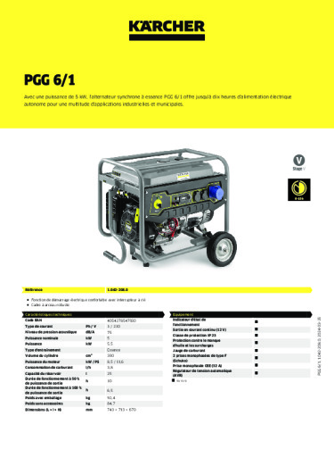 Informations sur le produit