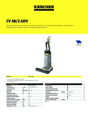 Informations sur le produit