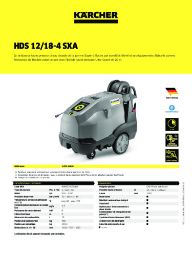 Informations sur le produit