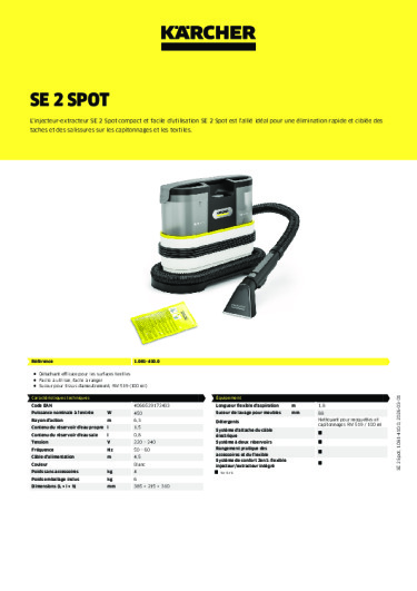 Informations sur le produit