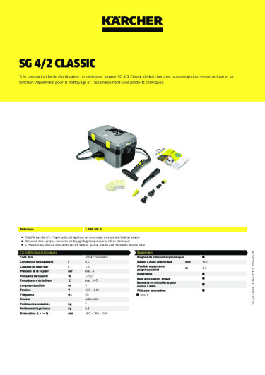 Informations sur le produit